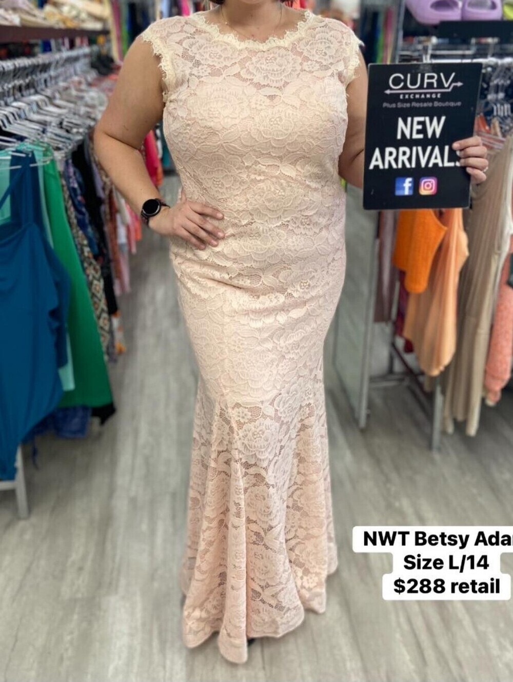 GORGEOUS Sleeveless Blush Lace Maxi Dress BRAND NEW